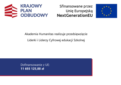 KPO Liderzy i Liderki Cyfrowej Edukacji Szkolnej HUMANITAS